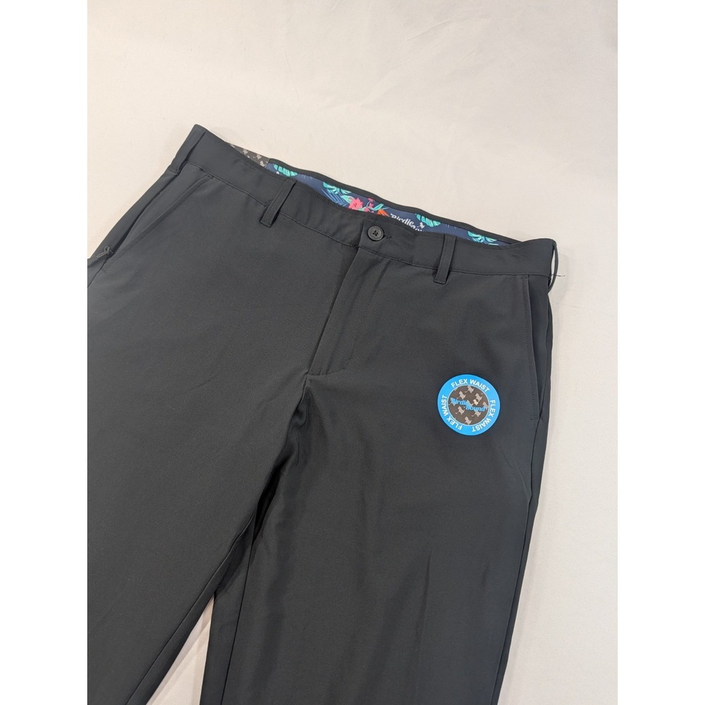 New Birdie Bound 34x32 Golf Pants Regular Fit Four-Way Stretch Black Flex Waist